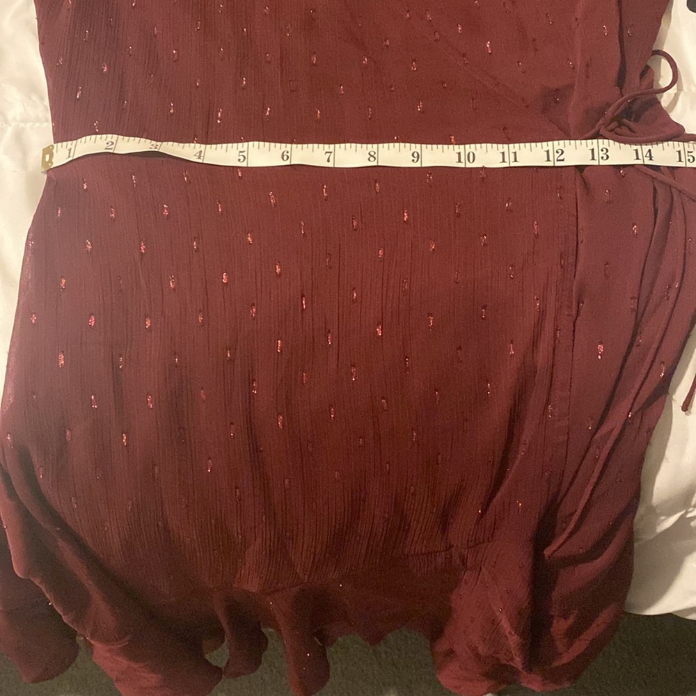 Express holiday sparkle wrap dress - Picture 11 of 12